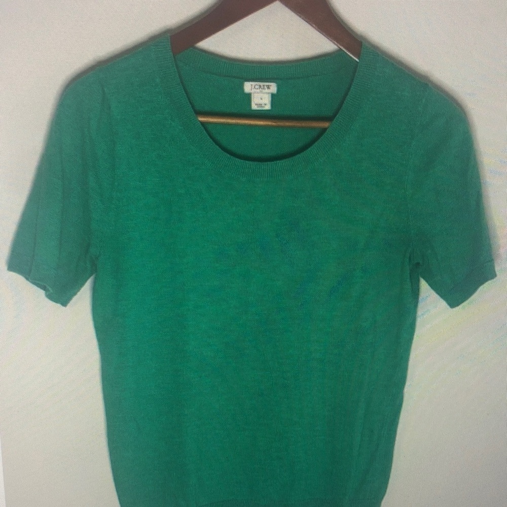 J. Crew Factory Short-Sleeve Crewneck Tee in Green